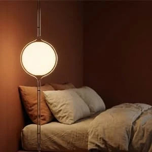 Metallic Copper Floor to Ceiling Lamp