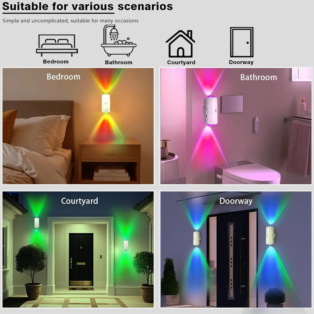 Rechargeable Magnetic Motion Sensor Wall Sconce