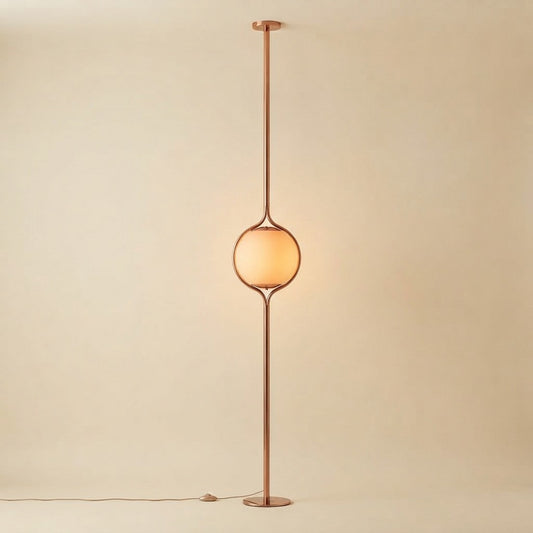 Metallic Copper Floor to Ceiling Lamp